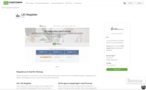 LEI Registers app hos Fortnox
